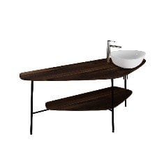 Vitra Plural Büyük Tezgah, 160 cm, Koyu Meşe (Sağ)